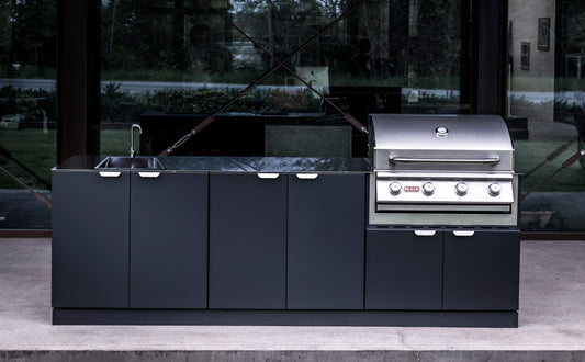 Porta Maggiore udekøkken med håndvask, skabe og indsats til gasgrill
