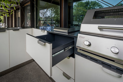 Porta Maggiore udekøkken med gasblus, håndvask og indsats til gasgrill
