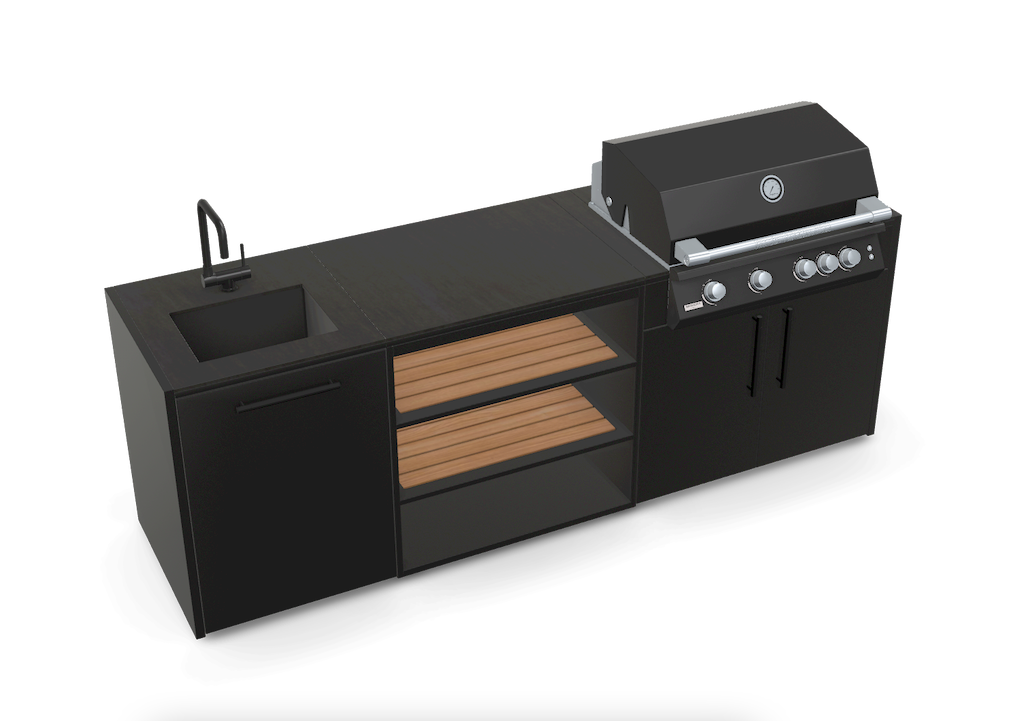 Brabura udekøkken med håndvask og gasgrill