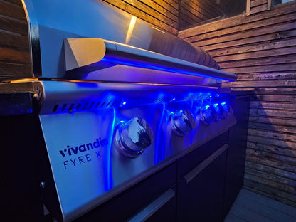 Elements 600: Stort udekøkken med køleskab, gassgrill, induktionskogeplade og vask