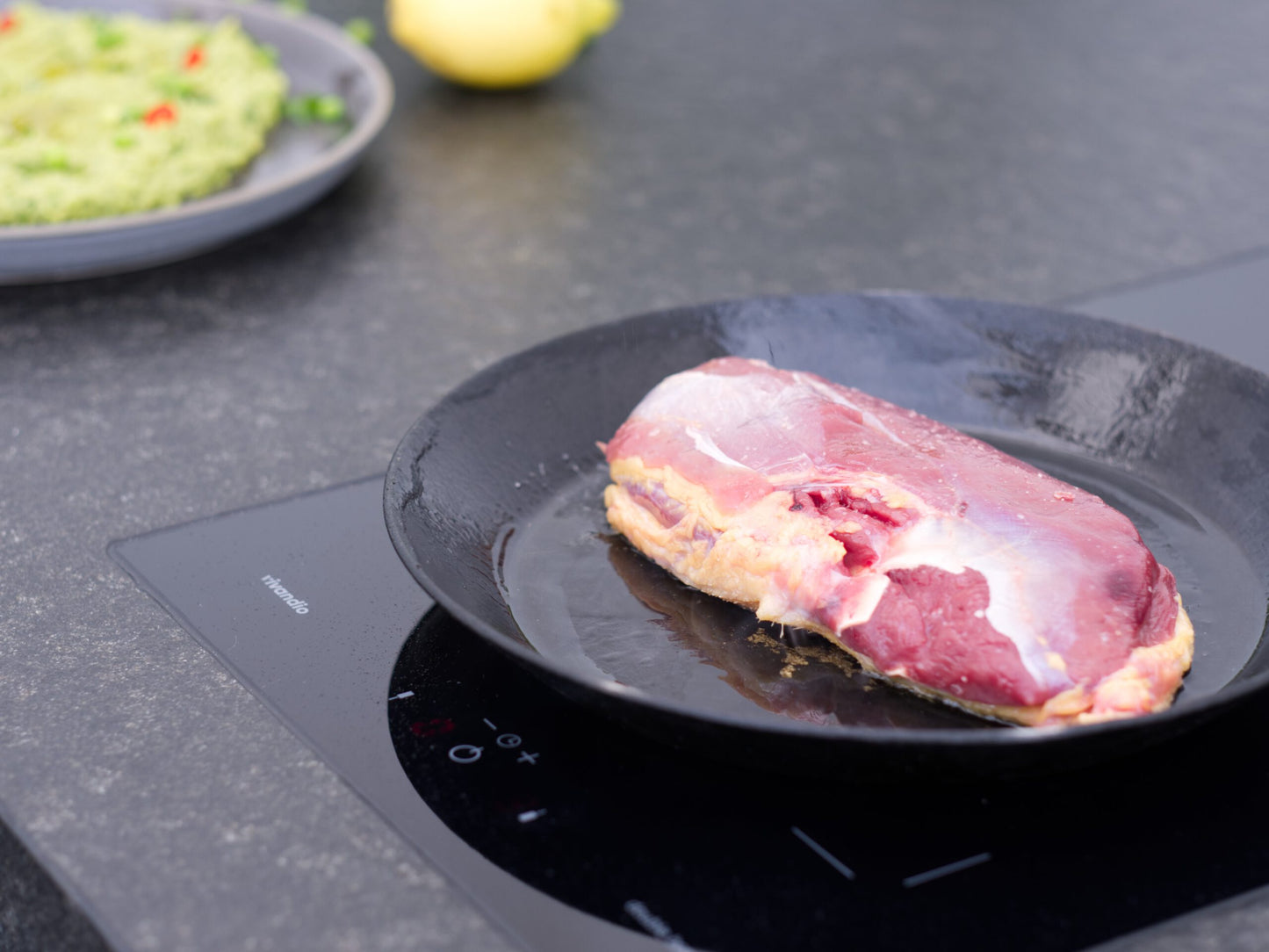 Elements 600: Stort udekøkken med køleskab, gassgrill, induktionskogeplade og vask