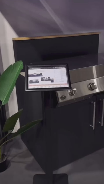 Brabura udekøkken med gasblus, håndvask og gasgrill